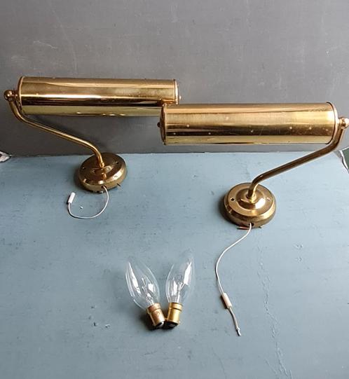 2 lampes de peinture en cuivre vintage - Royaume-Uni - baïon, Antiquités & Art, Antiquités | Éclairage, Enlèvement ou Envoi