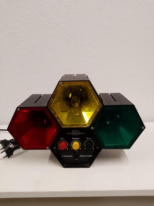 Lichtorgelzuil – S.T.I 3 kanaalsdiscolight, Muziek en Instrumenten, Licht en Laser, Gebruikt, Licht, Ophalen of Verzenden