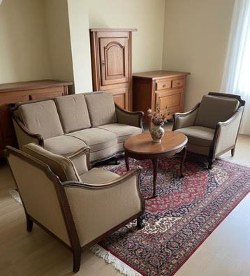 Antiek salon bankstel zithoek met canapé en fauteuils beschikbaar voor biedingen