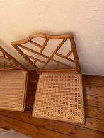 Vintage Chippendale Faux Bamboo Rotan stoelen, Comme neuf, Bois, Vintage, Enlèvement