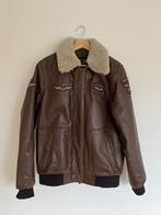 Leren jas, Ophalen, Maat 52/54 (L), Bruin, Zo goed als nieuw