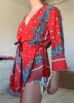 Zara blouse fluide rouge t.L tb état, Comme neuf, Zara, Taille 42/44 (L), Rouge