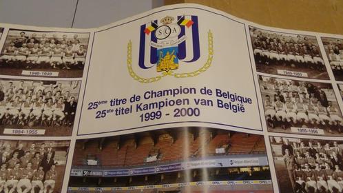 Poster 25ème Titre du RSC Anderlecht - Football, Collections, Articles de Sport & Football, Utilisé, Affiche, Image ou Autocollant