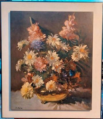 Fleurige Print Stilleven Bloemenboeket  beschikbaar voor biedingen