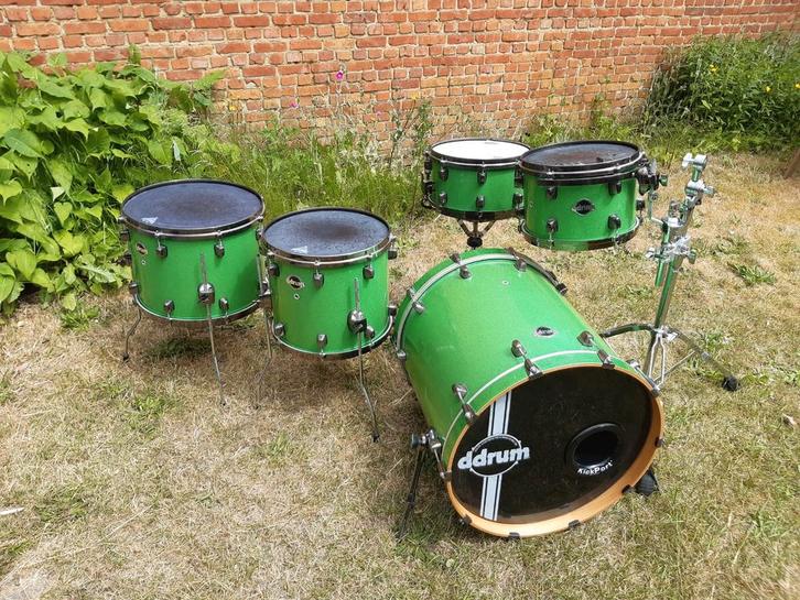 Shellkit drumstel - Ddrum Ash Dominion sparkling green, Musique & Instruments, Batteries & Percussions, Enlèvement