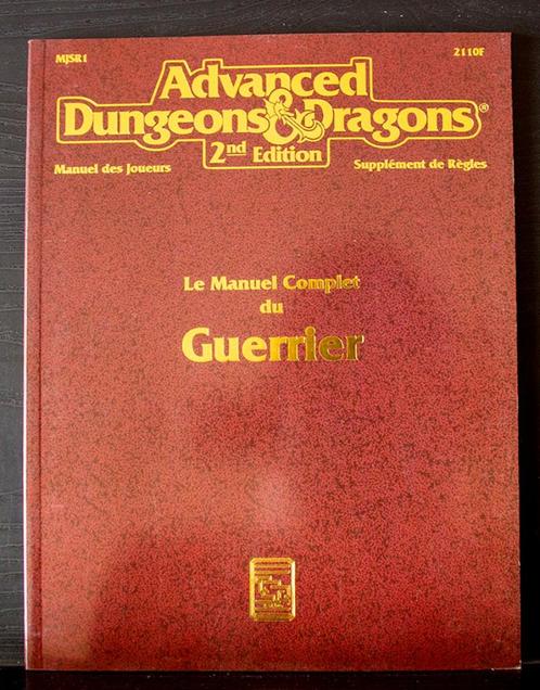 AD&D 2ieme Edition Le Manuel Complet du Geurrier TSR 1993, Hobby & Loisirs créatifs, Wargaming, Comme neuf, Autres types, Enlèvement ou Envoi