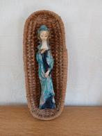 Vierge dans panier osier 28cm, Ophalen of Verzenden