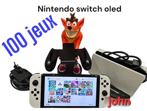 Nintendo switch oled avec  100 jeux, Consoles de jeu & Jeux vidéo, Consoles de jeu | Nintendo Switch, Comme neuf, Switch OLED