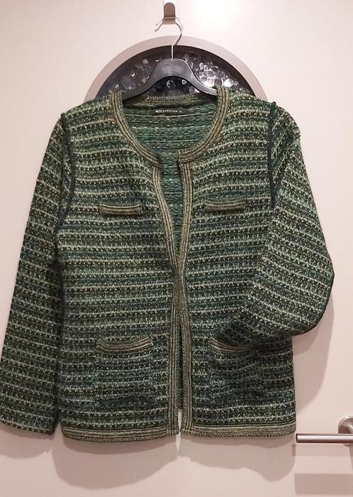 Expresso, gebreid jasje, XL, met 40% wol, NIEUW, Kleding | Dames, Jasjes, Kostuums en Pakken, Nieuw, Jasje, Maat 42/44 (L), Groen
