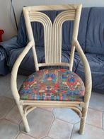 Eetkamerstoelen (6) in rotan met armleuning, Ophalen, Wit, Riet of Rotan, Vijf, Zes of meer stoelen