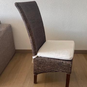 4 chaises en osier, Osier ou Rotin, Comme neuf, Brun, Enlèvement