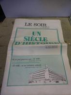 vieux journaux le soir un siecle d'histoire 1987, Verzamelen, Tijdschriften, Kranten en Knipsels, Ophalen of Verzenden, 1980 tot heden