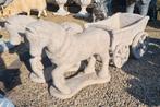 Groot set boerenpaarden met kar, Ophalen, Nieuw, Beton, Overige typen