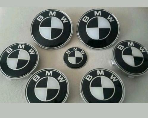 Bmw emblemen set van 7x stuks >zwart wit g20 e60 e90 e39, Auto-onderdelen, Carrosserie, Motorkap, BMW, Voor, Achter, Links, Rechts