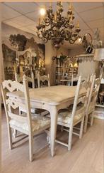 Landelijke Eiken Ceresu Eettafel met 6 stoelen., Huis en Inrichting, Tafels | Eettafels, Ophalen of Verzenden, Zo goed als nieuw