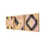 Wall Art Decoratie Rustiek Teruggewonnen Hout Patroon 43x43, Ophalen of Verzenden
