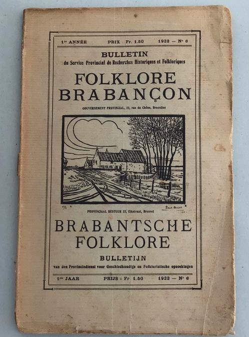 Brabantse Folklore 1922., Boeken, Geschiedenis | Nationaal, Gelezen, Ophalen of Verzenden