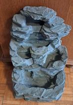 fontaine de jardin, polyrésine  aspect naturel, 3 lampes LED, Envoi, Comme neuf, Synthétique, Fontaine