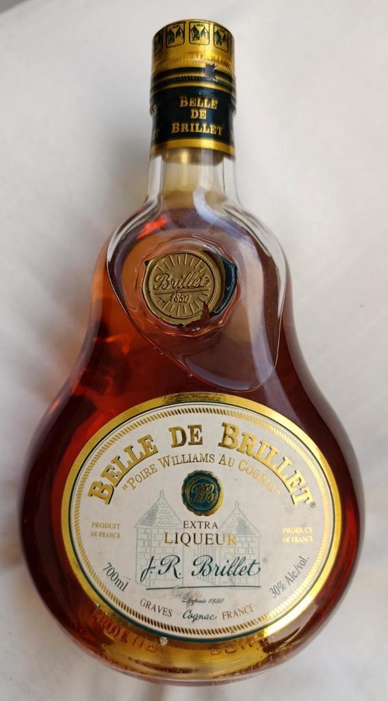 Drie flessen Cognac en Brillet Cognaclikeur uit de jaren 90, Verzamelen, Overige Verzamelen, Zo goed als nieuw, Ophalen of Verzenden