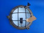 Machinekamerlamp Ronde bullseye lamp messing diameter 24cm, Ophalen of Verzenden, Gebruikt, Nautisch