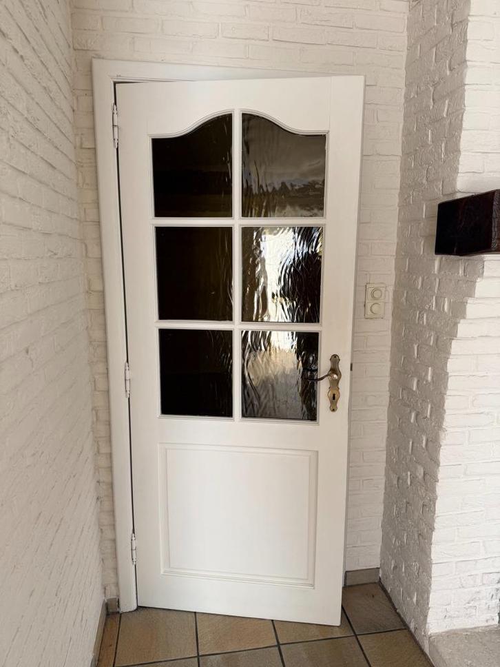 binnendeuren met en zonder glas, Doe-het-zelf en Bouw, Deuren en Vliegenramen, Gebruikt, Binnendeur, 200 tot 215 cm, 80 tot 100 cm