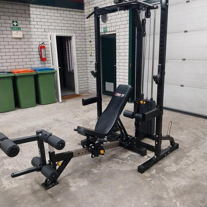 Atx Megatec Halfrack , Bench, Lat Pulldown 115kg Stack, Sport en Fitness, Fitnessmaterialen, Ophalen