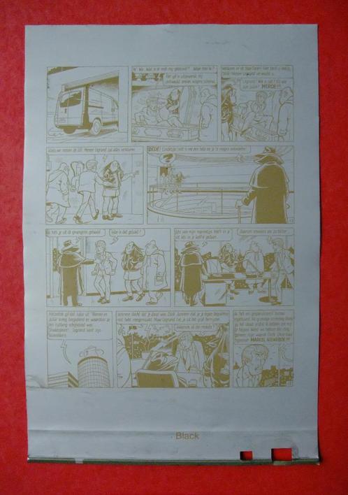 Kiekeboe / De Kiekeboes: originele drukplaat - nr 100, pg 11, Verzamelen, Stripfiguren, Gebruikt, Ophalen of Verzenden