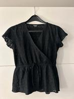 Zwarte ajour T-shirt met korte mouwen, Vêtements | Femmes, T-shirts, Manches courtes, Enlèvement ou Envoi, Taille 36 (S), Comme neuf