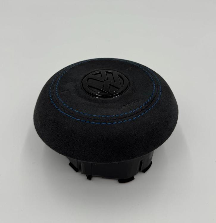 Volkswagen alcantara airbag cover blauw zwart R, Auto-onderdelen, Besturing, Volkswagen, Nieuw, Ophalen of Verzenden