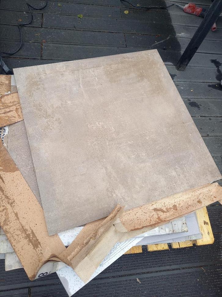 carrelage de terrasse brun gris 80x80x2cm (NOUVEAU), Jardin & Terrasse, Pavé & Dalles, Neuf, Tuiles de terrasse, Céramique, Moins de 5 m²