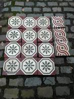 Oude cement tegels met boordsteen 12,5m2 (20x20cm), Ophalen