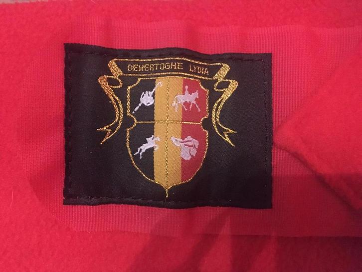 Rode fleece bandages Dehertoghe, Dieren en Toebehoren, Paarden en Pony's | Beschermers, Zo goed als nieuw, Rijden, Ophalen of Verzenden