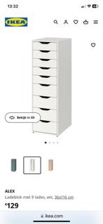 IKEA Alex ladekast 9 laden / schuiven als nieuw, Maison & Meubles, Armoires | Commodes, Comme neuf, Enlèvement ou Envoi
