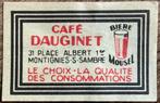 BIERE MOUSEL/CAFÉ DAUGINET oud etiket, Verzamelen, Ophalen of Verzenden, Zo goed als nieuw, Overige typen