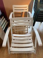 2 Chaises de jardin pliables en bois, Tuin en Terras, Tuinstoelen, Ophalen, Gebruikt, Hout, Inklapbaar