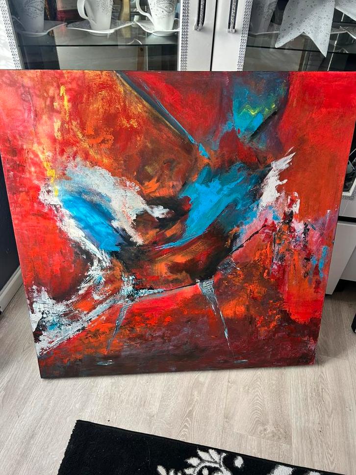 Moderne Schilderij, Antiek en Kunst, Kunst | Schilderijen | Abstract, Ophalen