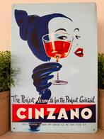 Panneau d'affichage en métal Cinzano, Enlèvement ou Envoi, Panneau publicitaire, Neuf