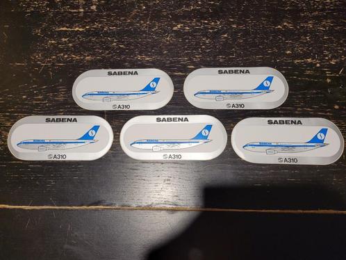 set van 5 SABENA airbus A310-stickers, Verzamelen, Sabenasouvenirs, Nieuw, Ophalen of Verzenden