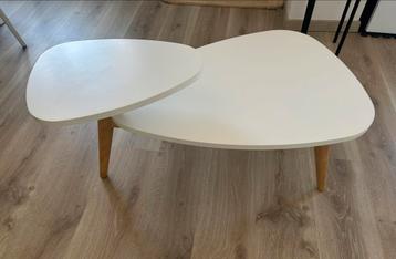 Table basse de salon moderne La Redoute –blanc et bois beschikbaar voor biedingen