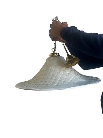 Lampe suspendue en verre vintage/lampe de sorcière massive, Enlèvement ou Envoi