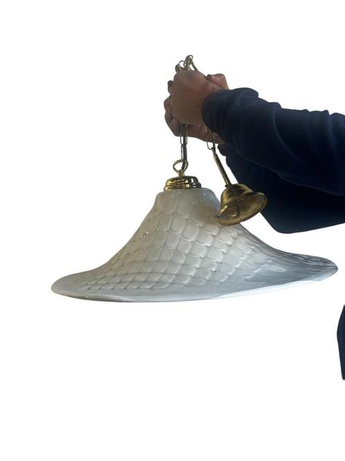 Vintage hanglamp in glas / heksenlamp MASSIVE, Antiek en Kunst, Antiek | Verlichting, Ophalen of Verzenden
