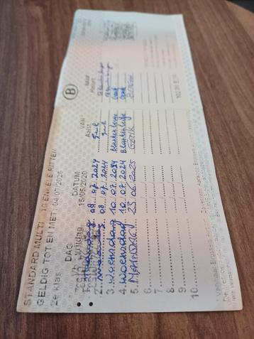 Standard Multi Pass met nog vier restritjes beschikbaar  beschikbaar voor biedingen