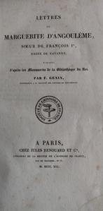 Lettres de Marguerite d'Angoulème 1841, Ophalen
