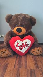 Grote teddybeer met hart, Verzamelen, Beren en Cherished Teddies, Ophalen of Verzenden, Zo goed als nieuw