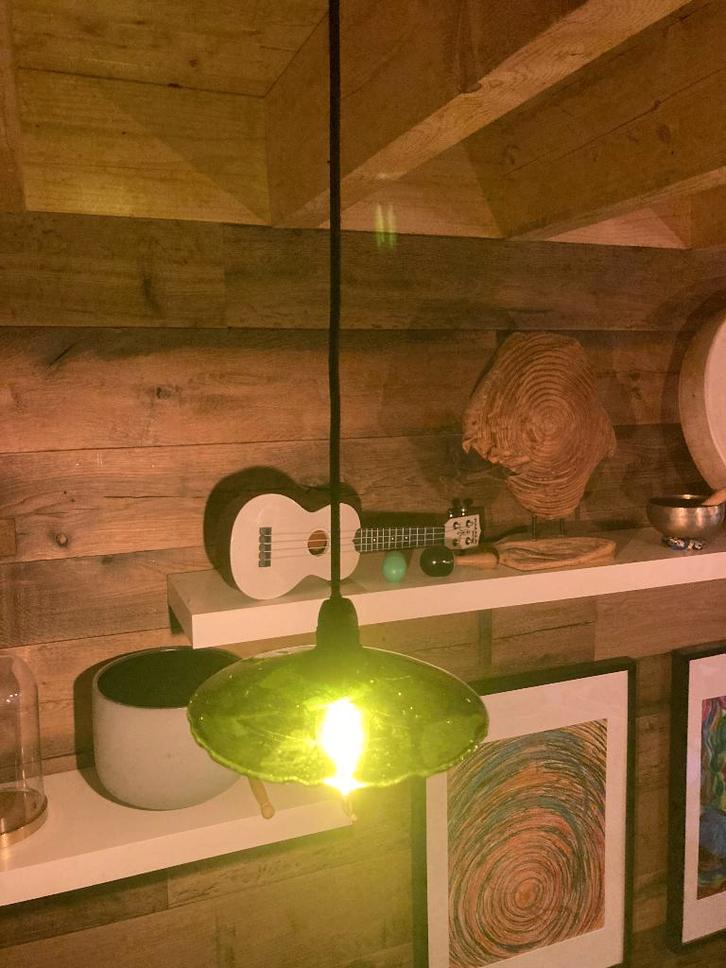 Bobèche/abat-jour, Huis en Inrichting, Lampen | Lampenkappen, Nieuw, Minder dan 25 cm, Rond, Groen, Ophalen