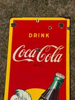 Drink Coca Cola emaille reclamebord, Ophalen, Gebruikt, Reclamebord