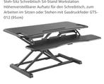 Sit stand workstation, télétravail, homeoffice 95 cm, Ophalen, Zo goed als nieuw, In hoogte verstelbaar