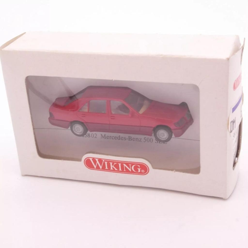 1:87 Wiking 15802 Mercedes Benz 500 SEL Limousine rood, Ophalen of Verzenden, Zo goed als nieuw, Auto, Wiking