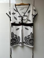 Tee-shirt blanc crème et marron Yessica - Taille L *, Taille 42/44 (L), Manches courtes, Enlèvement ou Envoi, Yessica