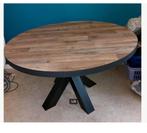 Table bois et métal diamètre 130cm Weba neuve, 100 à 150 cm, 100 à 150 cm, Rond, Enlèvement